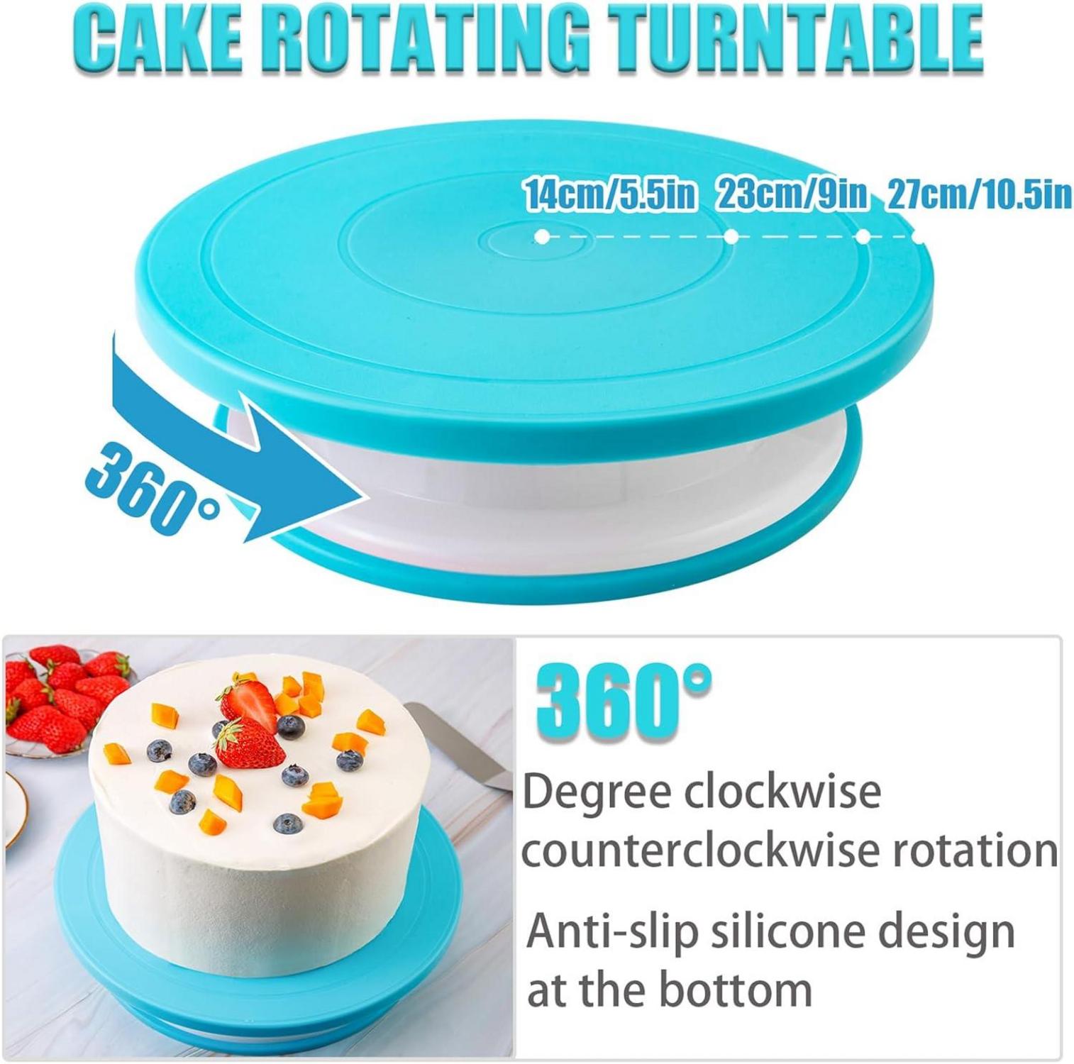 Backzubehör Set 285-teilig für Kuchen Deko mit Drehteller