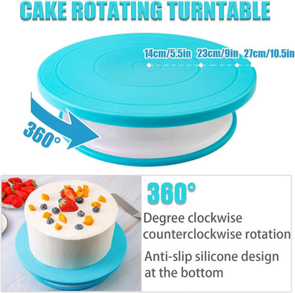 Backzubehör Set 285-teilig für Kuchen Deko mit Drehteller