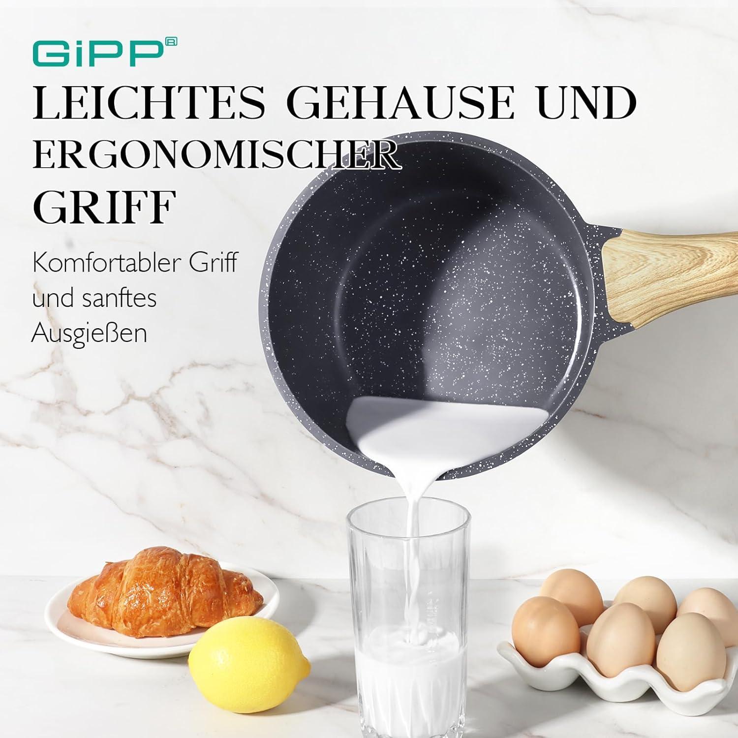 Kasserolle mit Deckel 20cm Induktion Granit-Antihaftbeschichtung