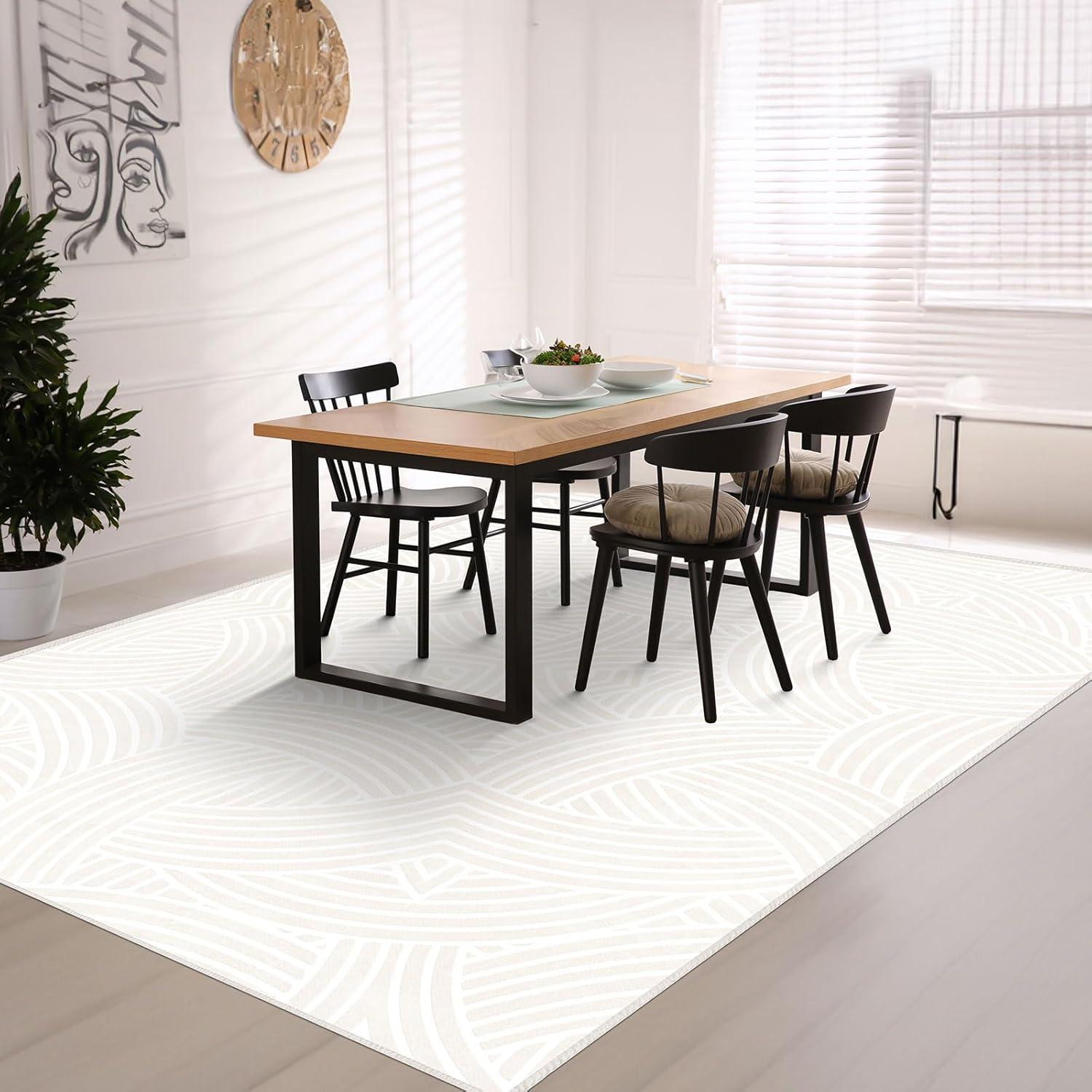 Teppich Moderner Wohnzimmer Outdoor Flauschiger Kurzflor rutschfest