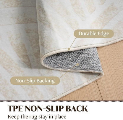 Teppich Wohnzimmer Outdoor Waschbar Moderner Flauschiger Kurzflor