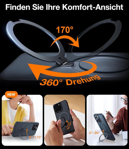 TORRAS 360° Ostand Spin iPhone 14 Pro Hülle Magnetisch
