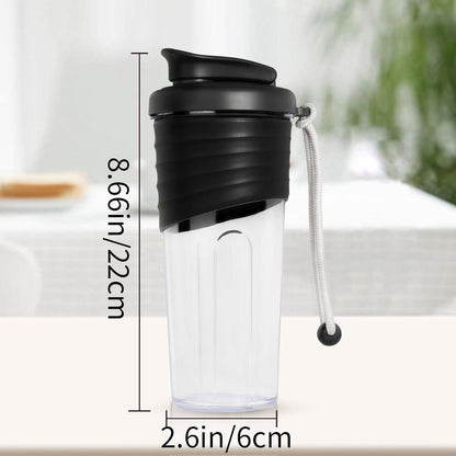 Protein Shaker 700ml BPA-frei Silikongriff Fitness Flasche Schwarz