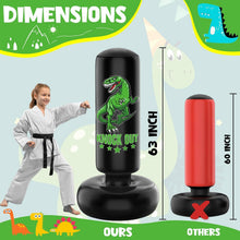 Boxsack Dinosaurier Kinder 160 cm mit Boxhandschuhen