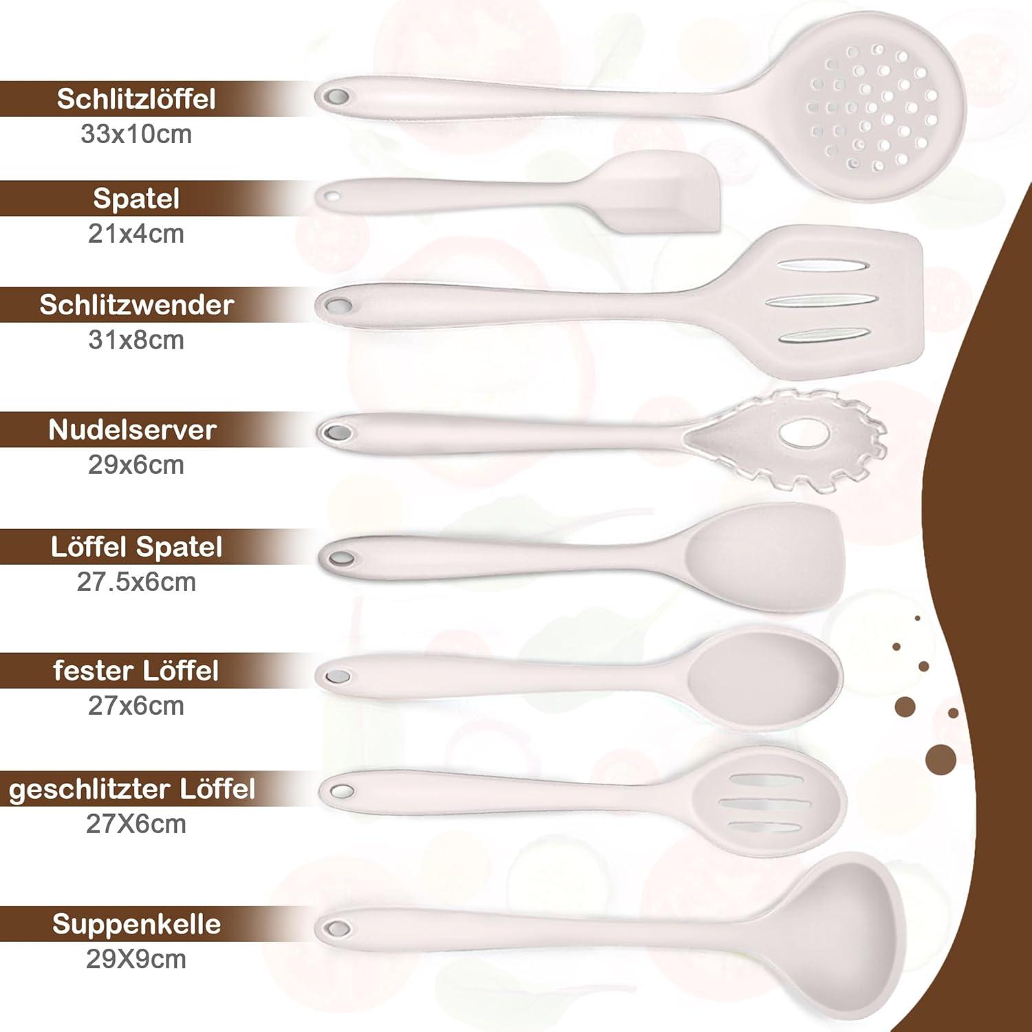 8-teiliges Silikon Küchenhelfer