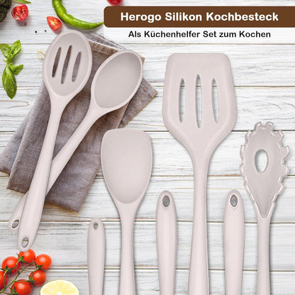 Küchenhelfer Set Silikon 8-teilig Hitzebeständig Spülmaschinenfest