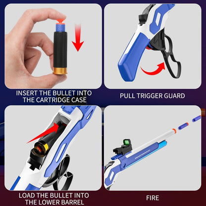 RuiDaXiang Spielzeug Schrotflinte Blau Eva Schaumstoff Blasters Länge 69cm