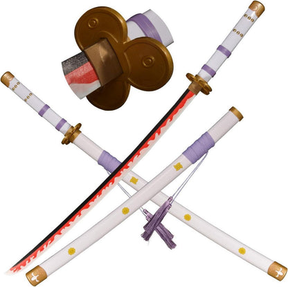 Anime Bambus Schwert Cosplay Roronoa Zoro Katana 103cm Habakiri Bianco
