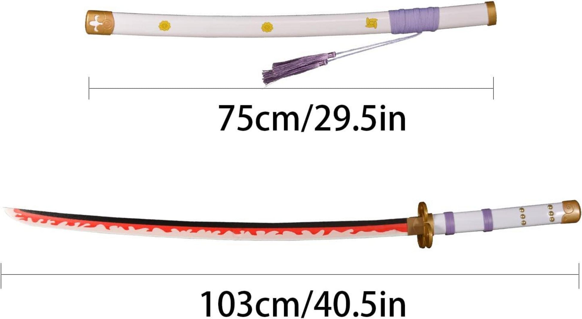 Anime Bamboo Sword Roronoa Zoro Katana 103cm Options Ame No