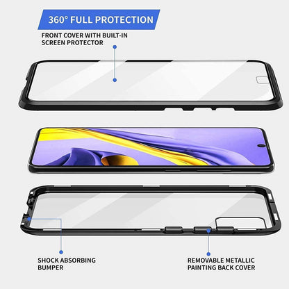 Samsung Galaxy S24+ Hülle Magnetische Adsorption Gehärtetes Glas