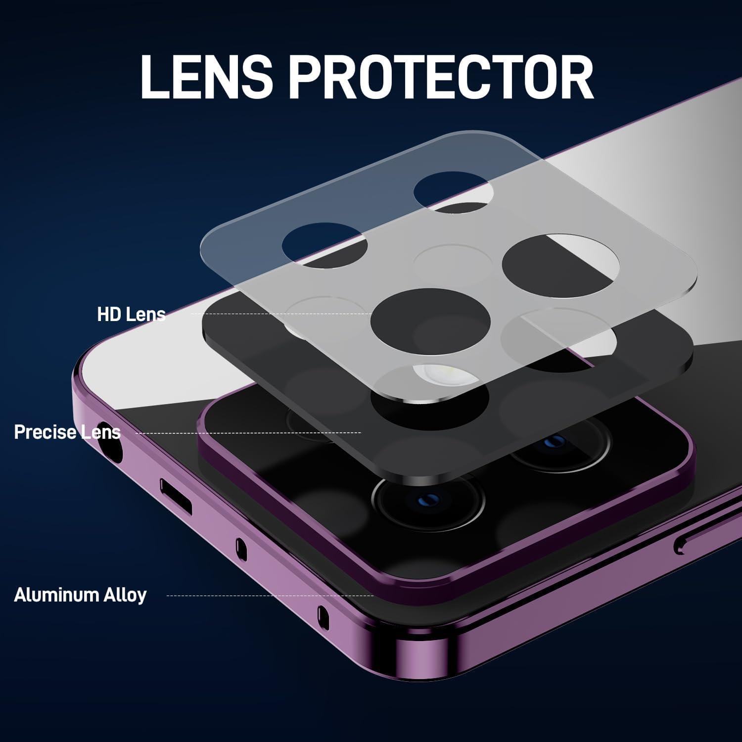 Magnetische Adsorption Hülle Xiaomi Redmi Note 13 Pro Plus 360 Grad Schutz lila