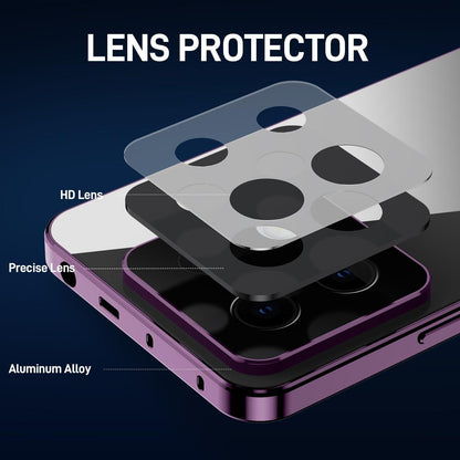 Magnetische Adsorption Hülle Xiaomi Redmi Note 13 Pro Plus 360 Grad Schutz lila