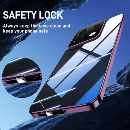 Magnetische Adsorption Hülle Xiaomi Redmi Note 13 Pro Plus 360 Grad Schutz lila