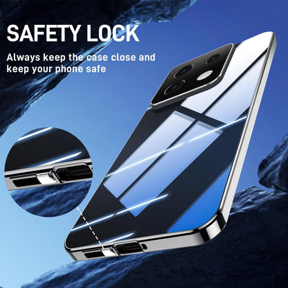 Xiaomi Redmi Note 13 5G Hülle Magnetische Adsorption 360 Grad Schutz Silber