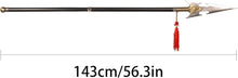 Handgefertigter Metallspeer mit langer Halberte und