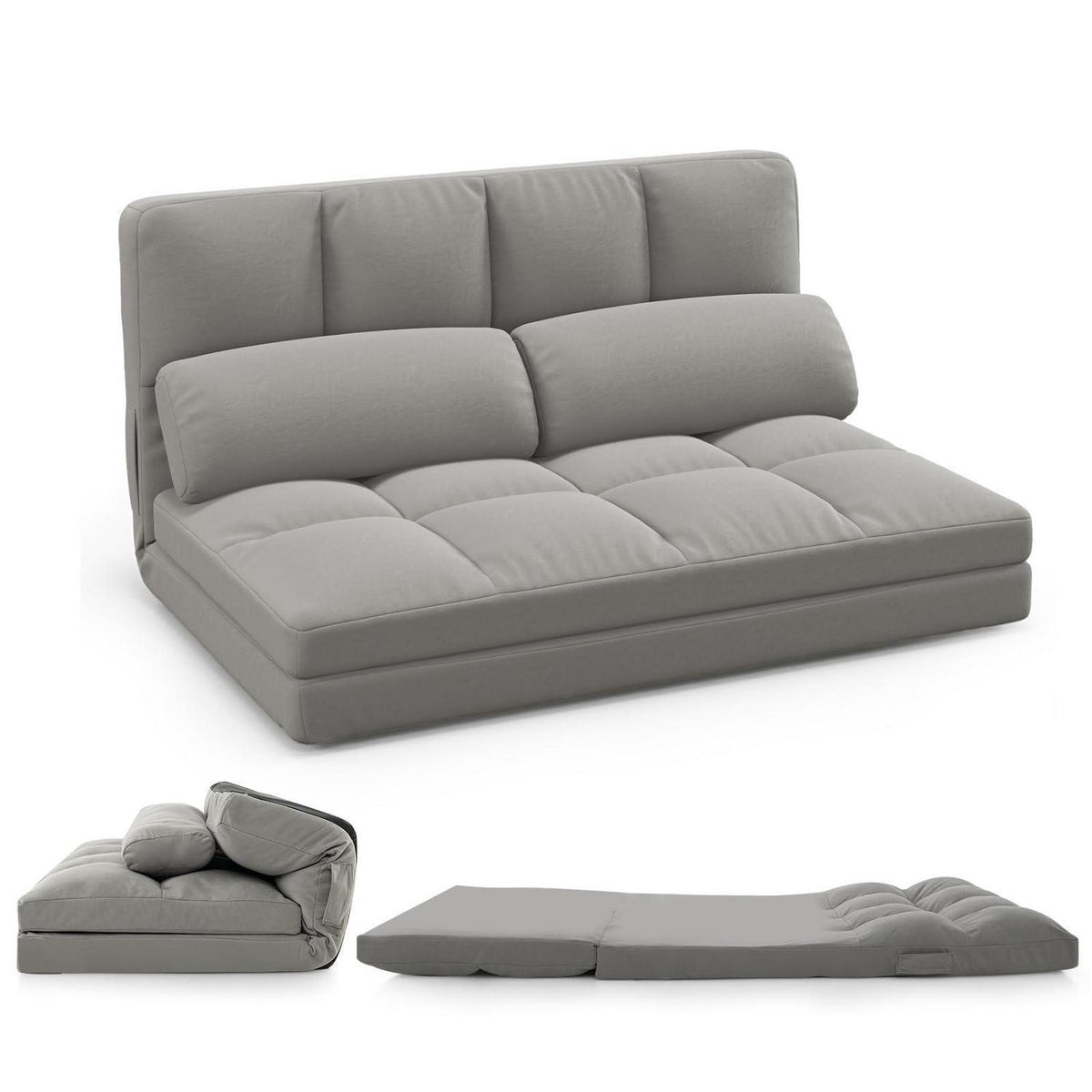 GOPLUS Schlafsessel mit Verstelllehne – 3in1 Sofa für Wohnzimmer