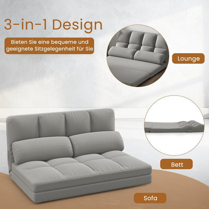 GOPLUS Schlafsessel mit Verstelllehne – 3in1 Sofa für Wohnzimmer