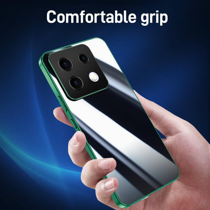 Xiaomi Redmi Note 13 5G Hülle Metall Aluminium Rahmen Glas Cover - Grün
