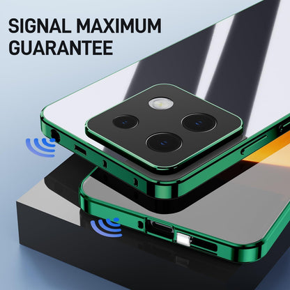 Xiaomi Redmi Note 13 5G Hülle Magnetische Adsorption 360 Grad Schutz Grün