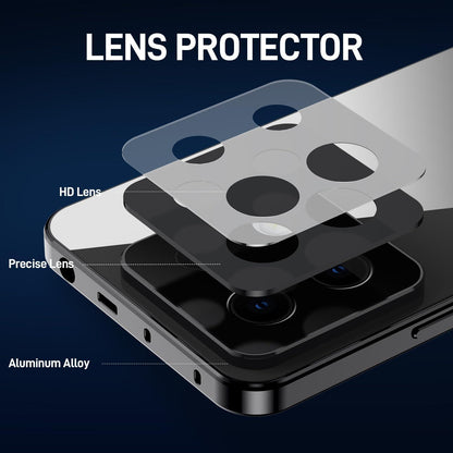 Magnetische Adsorption Hülle Xiaomi Redmi Note 13 Pro 5G Aluminiumrahmen Schwarz
