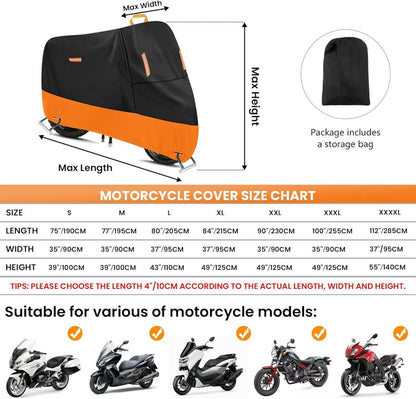 Motorrad Abdeckplane 300D Oxford Wasserdicht 4XL