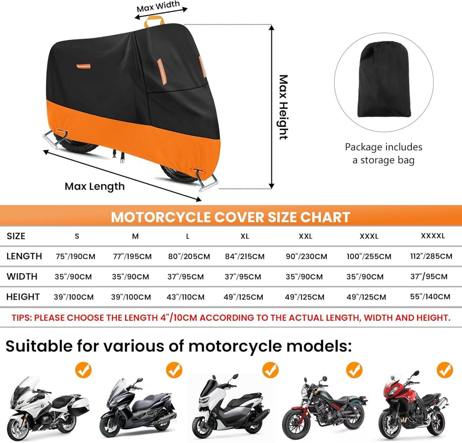 Motorrad Abdeckplane 300D Oxford Outdoor wasserdicht