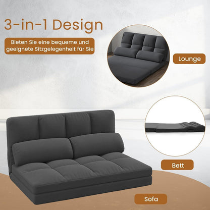 GOPLUS Schlafsessel mit Verstelllehne – 3in1 Sofa für Wohnzimmer
