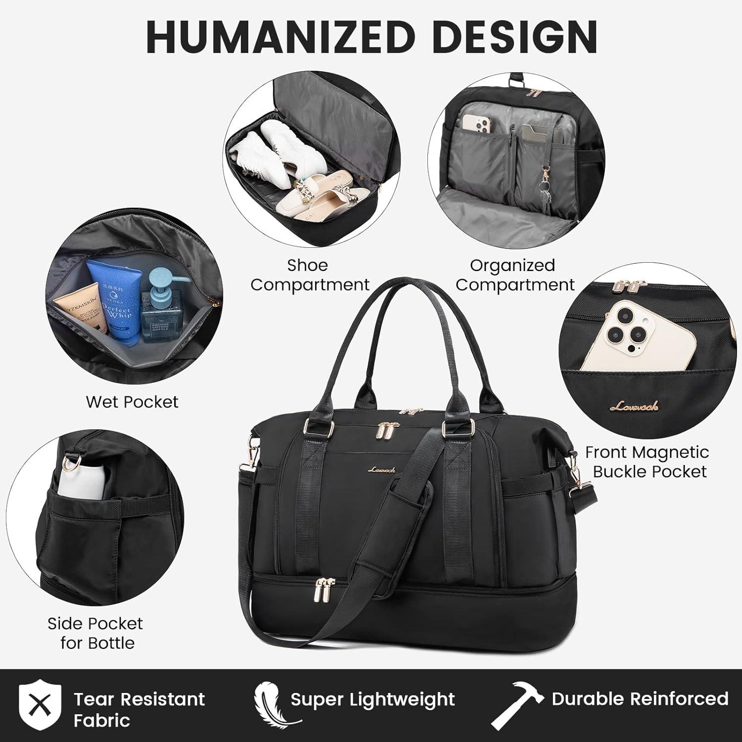 LOVEVOOK Sporttasche Damen, Reisetasche