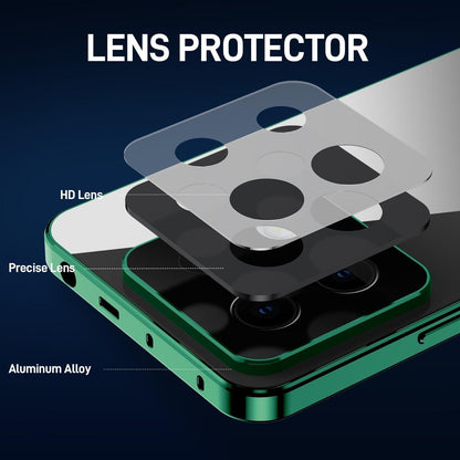 Hülle Xiaomi Redmi Note 13 Pro Plus 360 Grad Schutz Aluminiumrahmen Grün