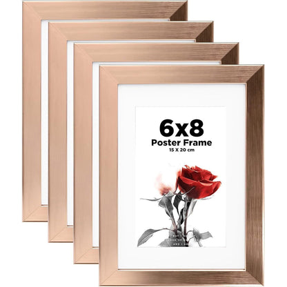 Egofine Holzrahmen Bilderrahmen Acrylglas 15x20cm 4er-Set