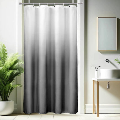 Duschvorhang Textil Grau Wasserdicht Waschbar 120x200cm mit