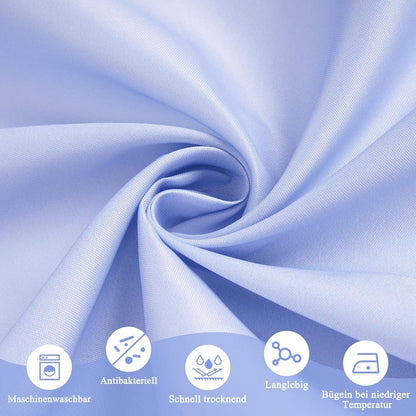 Duschvorhang 180x180cm Blau Textil Wasserdicht Waschbar mit 12 Ringen
