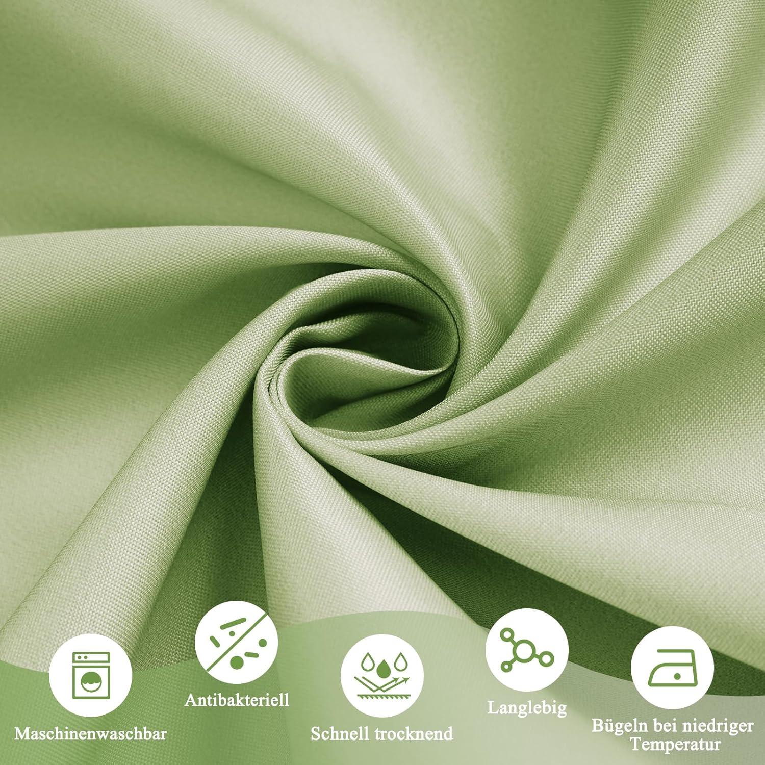Duschvorhang Textil 180x200cm Grün Wasserdicht Waschbar Antischimmel