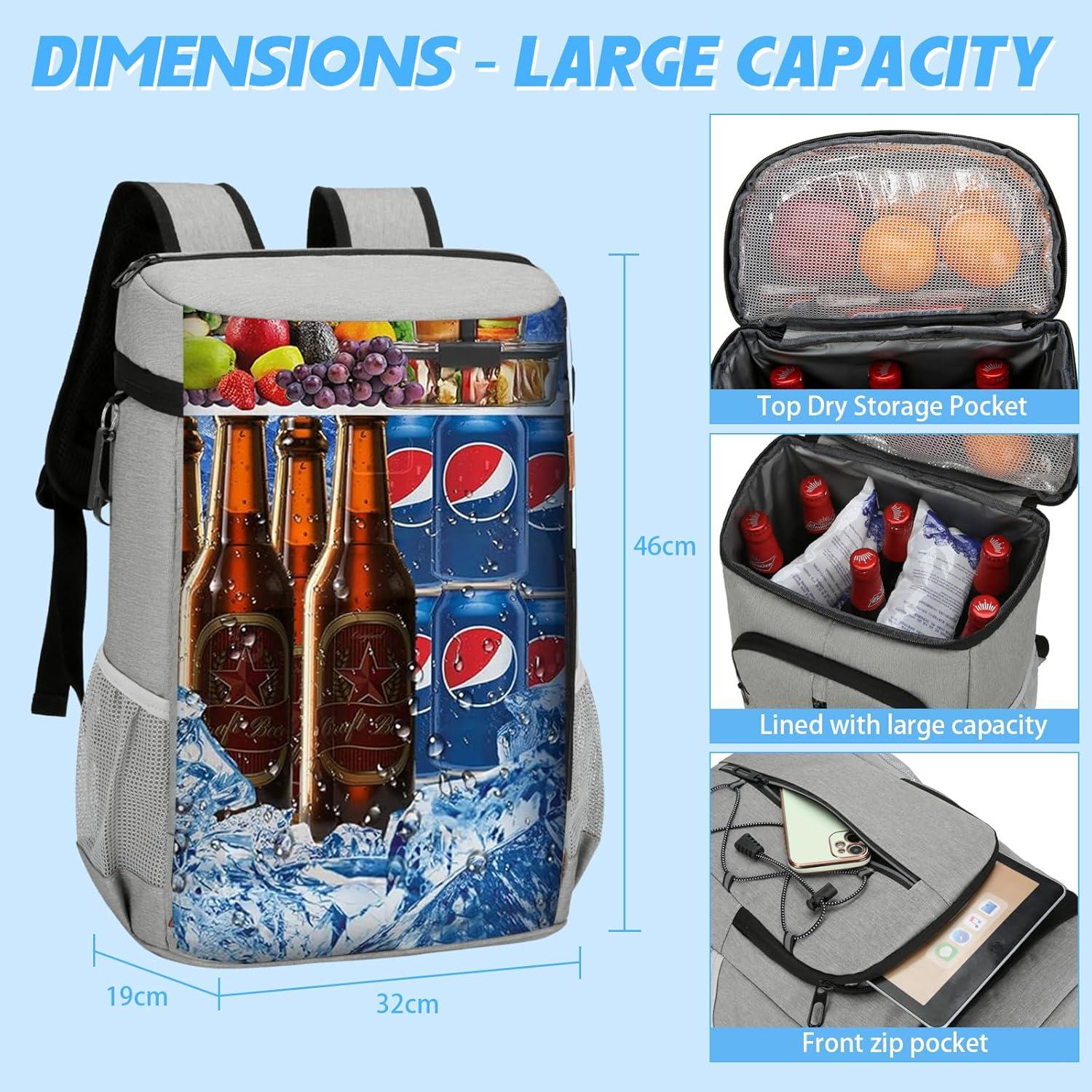 Isolierter Kühlrucksack 28L Picknickrucksack Wasserdicht3247