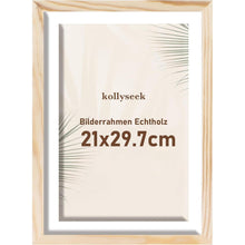 Echtholz Bilderrahmen A4 mit Acrylglas Kieferholz Fotorahmen