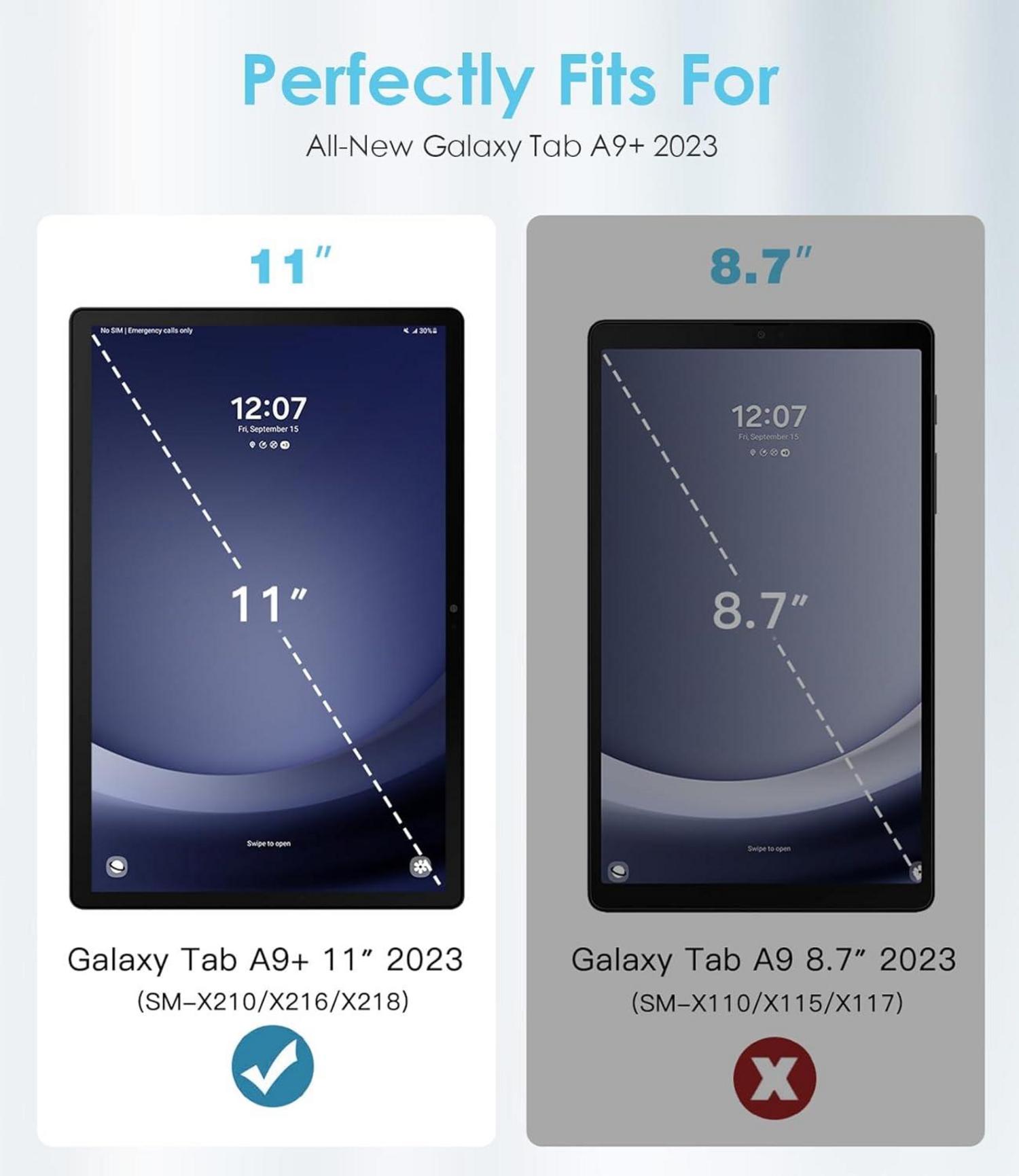 TiMOVO Drehbare Kompatibel mit Galaxy Tab A9+ 11 Zoll