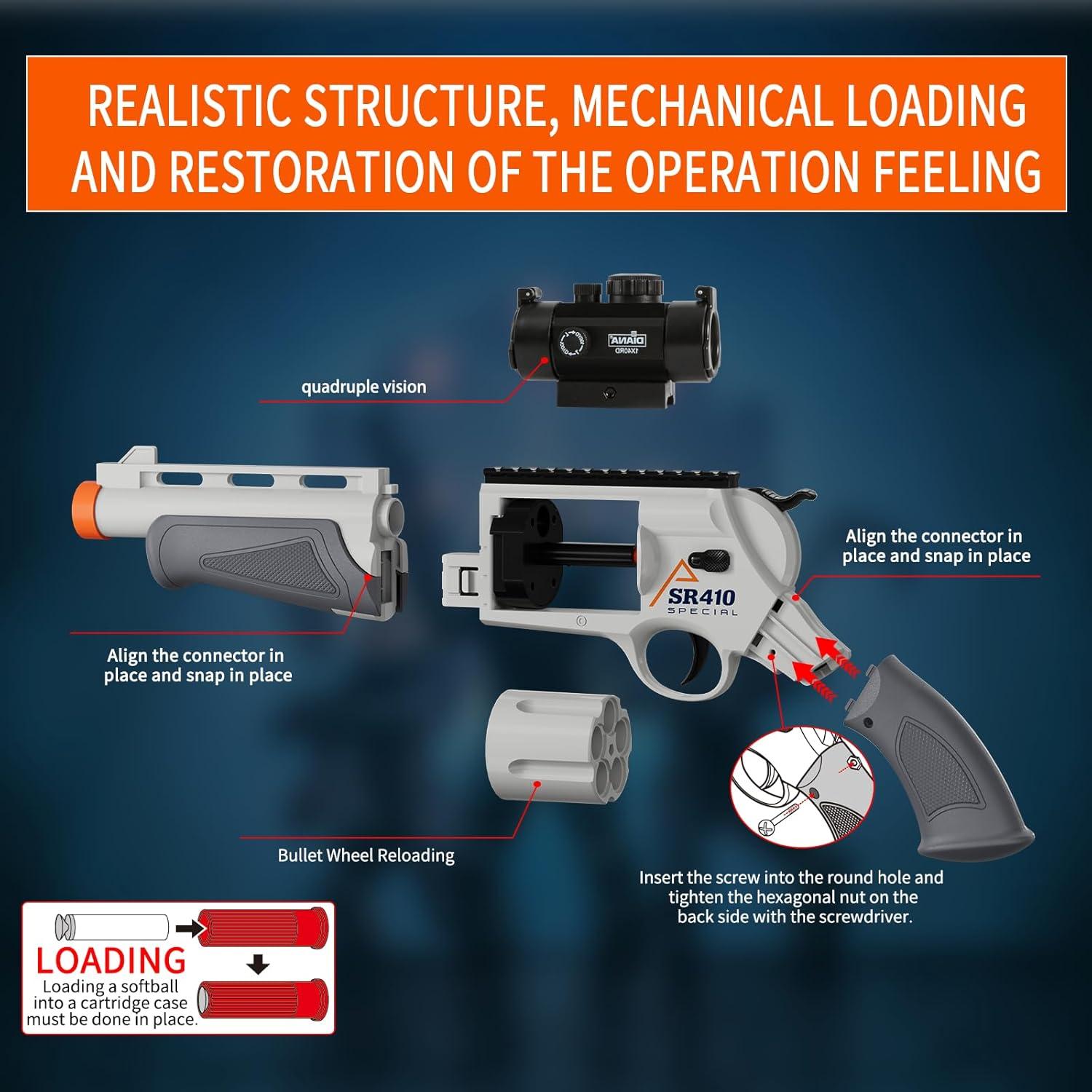 Spielzeugpistole Shooter Eva Blasters Wheel Reloading Design