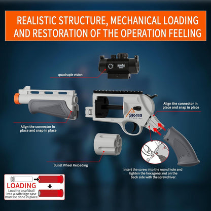 Spielzeugpistole Shooter Eva Blasters Wheel Reloading Design