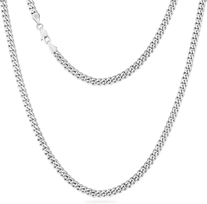 KRKC&CO 5mm Herren Edelstahl Panzerkette Diamantschliff 14K vergoldet
