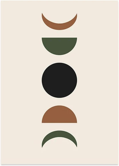 Trayosin Poster Set 3 Stück Abstrakt Kunstdruck Wandbilder ohne Rahmen 50x70cm Grün