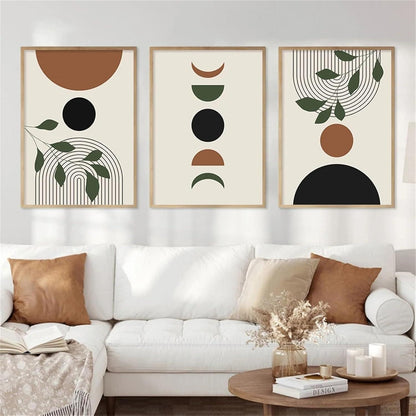 Poster Set Abstrakt Kunstdruck Wandbilder Wohnzimmer Schlafzimmer Boho