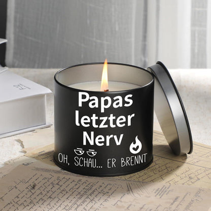 PRSTENLY Papa Geschenk Vatertag 9OZ Metall Kerze Spruch Bester Papa