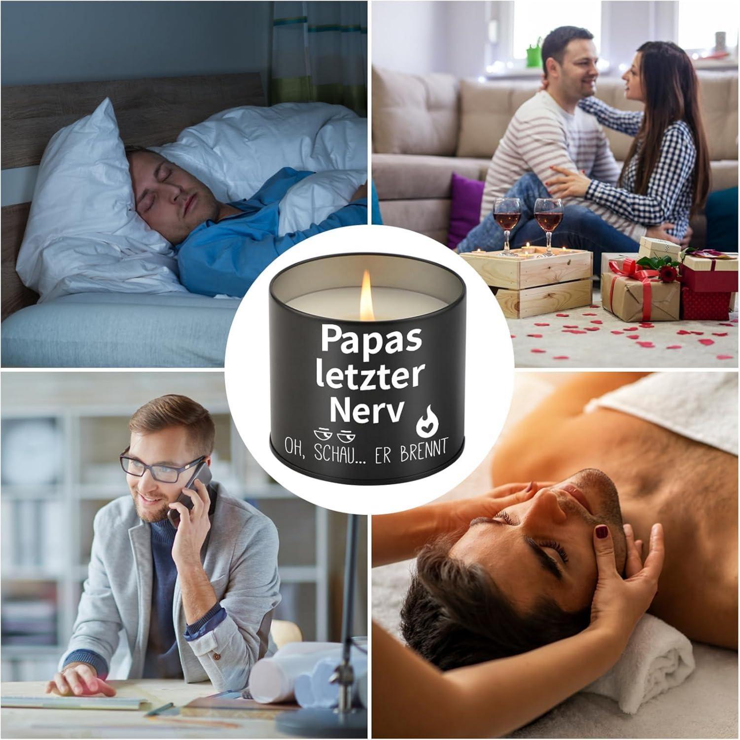 Papa Geschenk Vatertag 9OZ Metallkerze Bester Papa Geburtstagsgeschenk