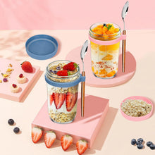 UHAPEER Glas Müslibecher to go 2er Set 600ml Müsli Cup