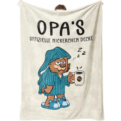Personalisierte Flanelldecke für Opa Geburtstagsgeschenk