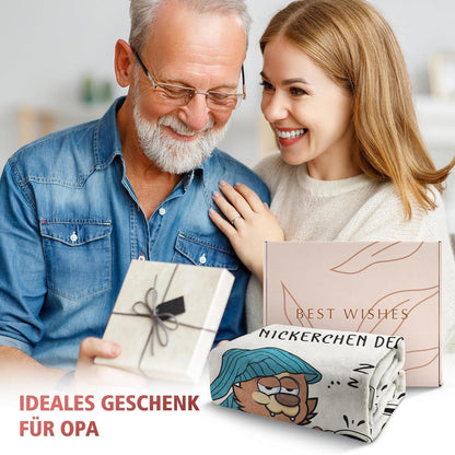 Personalisierte Flanelldecke für Opa Geburtstagsgeschenk