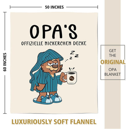 Personalisierte Flanelldecke für Opa Geburtstagsgeschenk