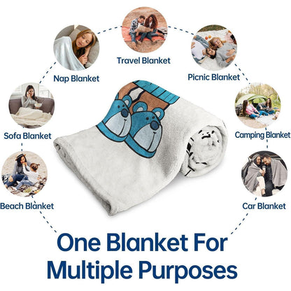 Personalisierte Flanelldecke für Opa Geburtstagsgeschenk