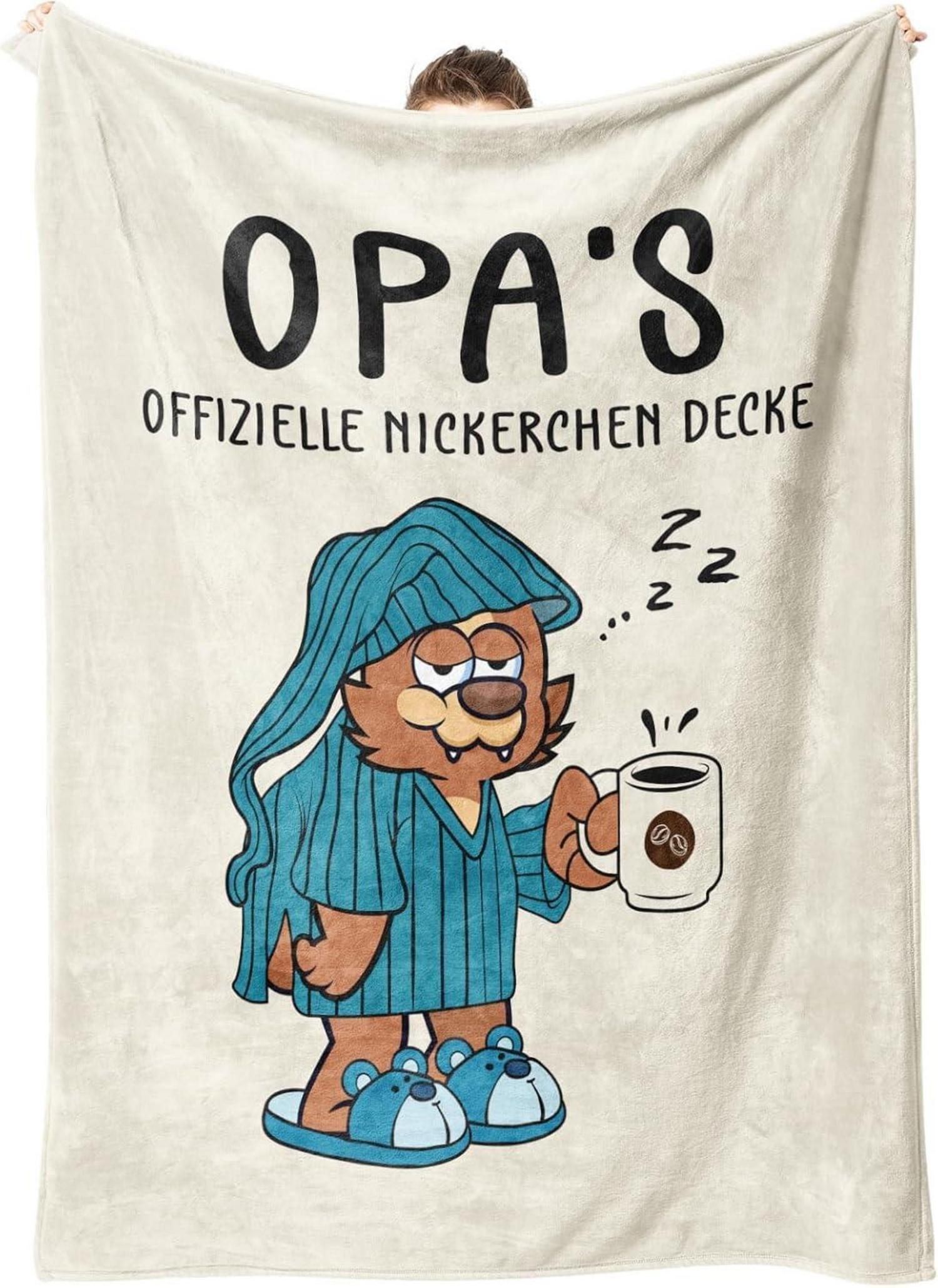 Personalisierte Opa Geschenk Flanelldecke Vatertagsgeschenk