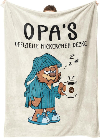 Personalisierte Opa Geschenk Flanelldecke Vatertagsgeschenk